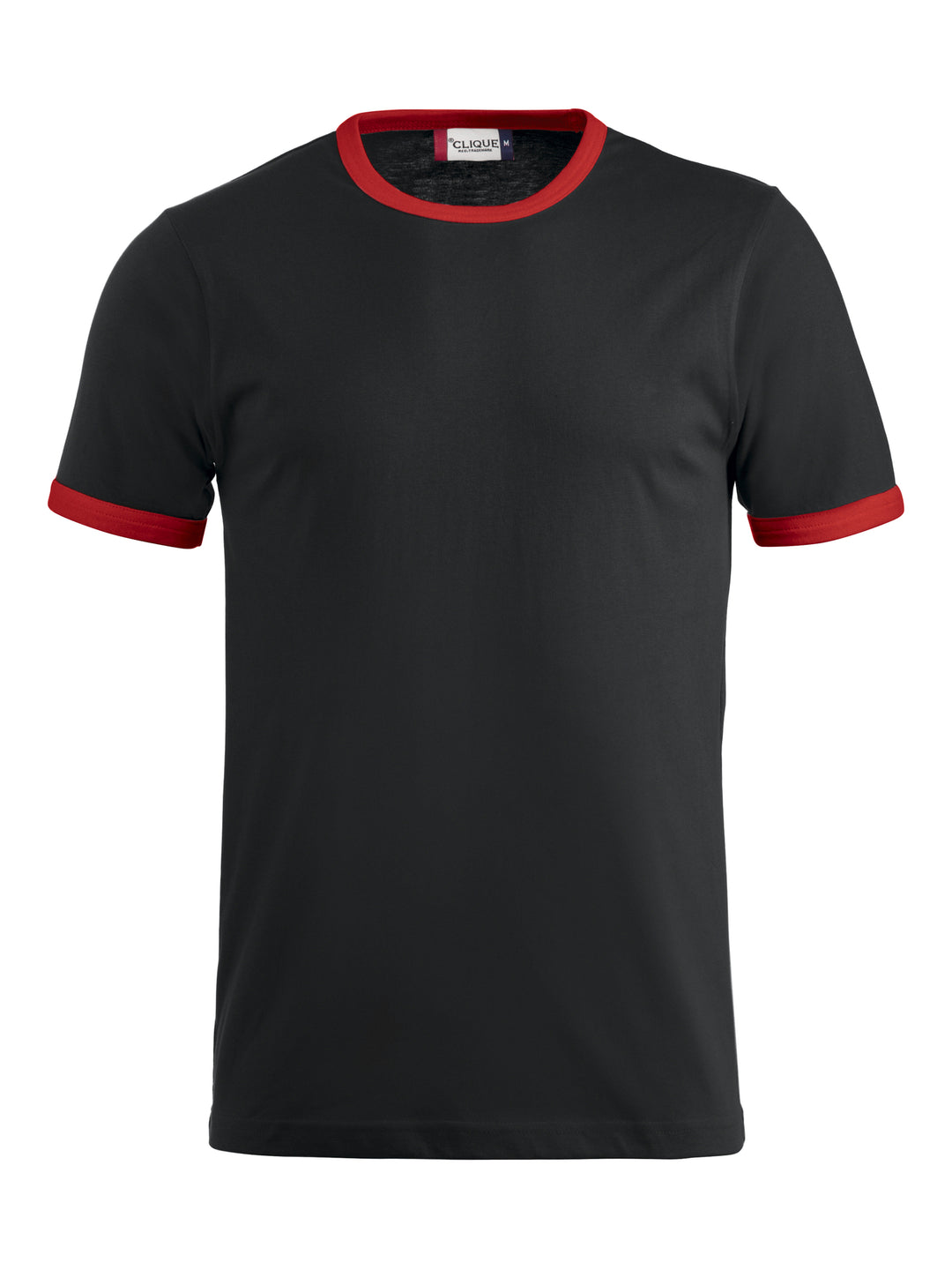 T-skjorte Clique Nome Unisex – uten trykk – Sort / Rød