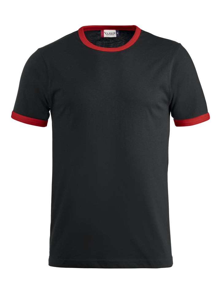 T-skjorte Clique Nome Unisex – uten trykk – Sort / Rød