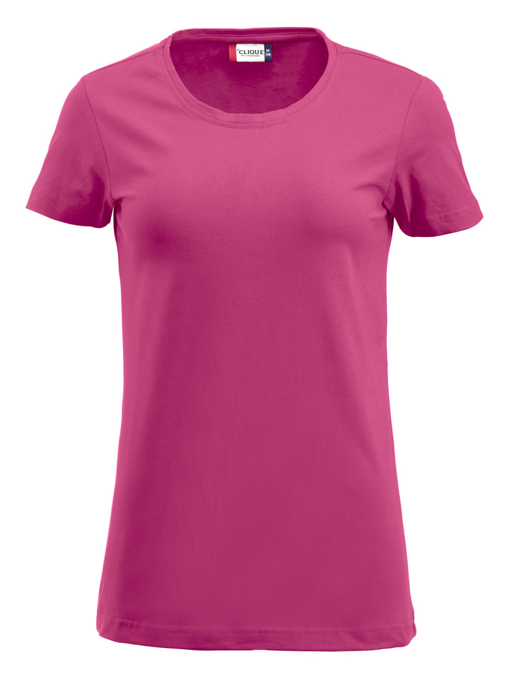 T-skjorte Clique Carolina S/S Dame – uten trykk – Cerise