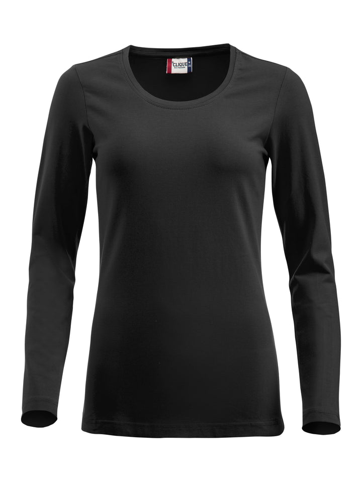 T-skjorte Clique Carolina L/S Dame – uten trykk – Sort