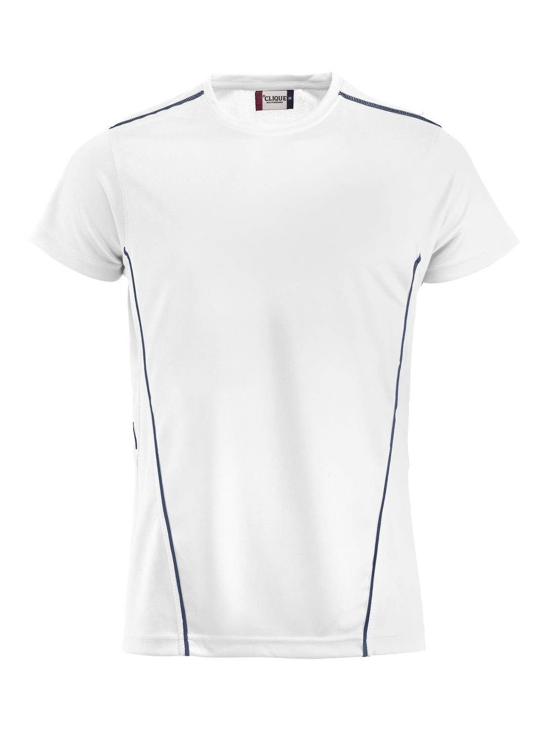T-skjorte Clique Ice Sport-T Unisex – uten trykk – Hvit / Marineblå