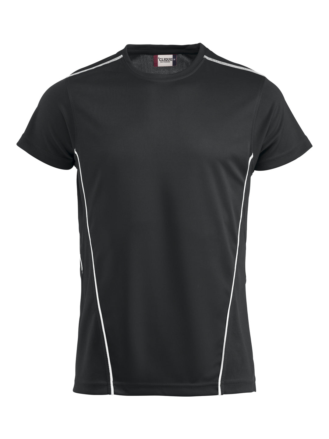 T-skjorte Clique Ice Sport-T Unisex – uten trykk – Sort / Hvit