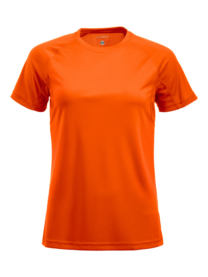 T-skjorte Clique Premium Active-T Dame – uten trykk – Synlighetsoransje