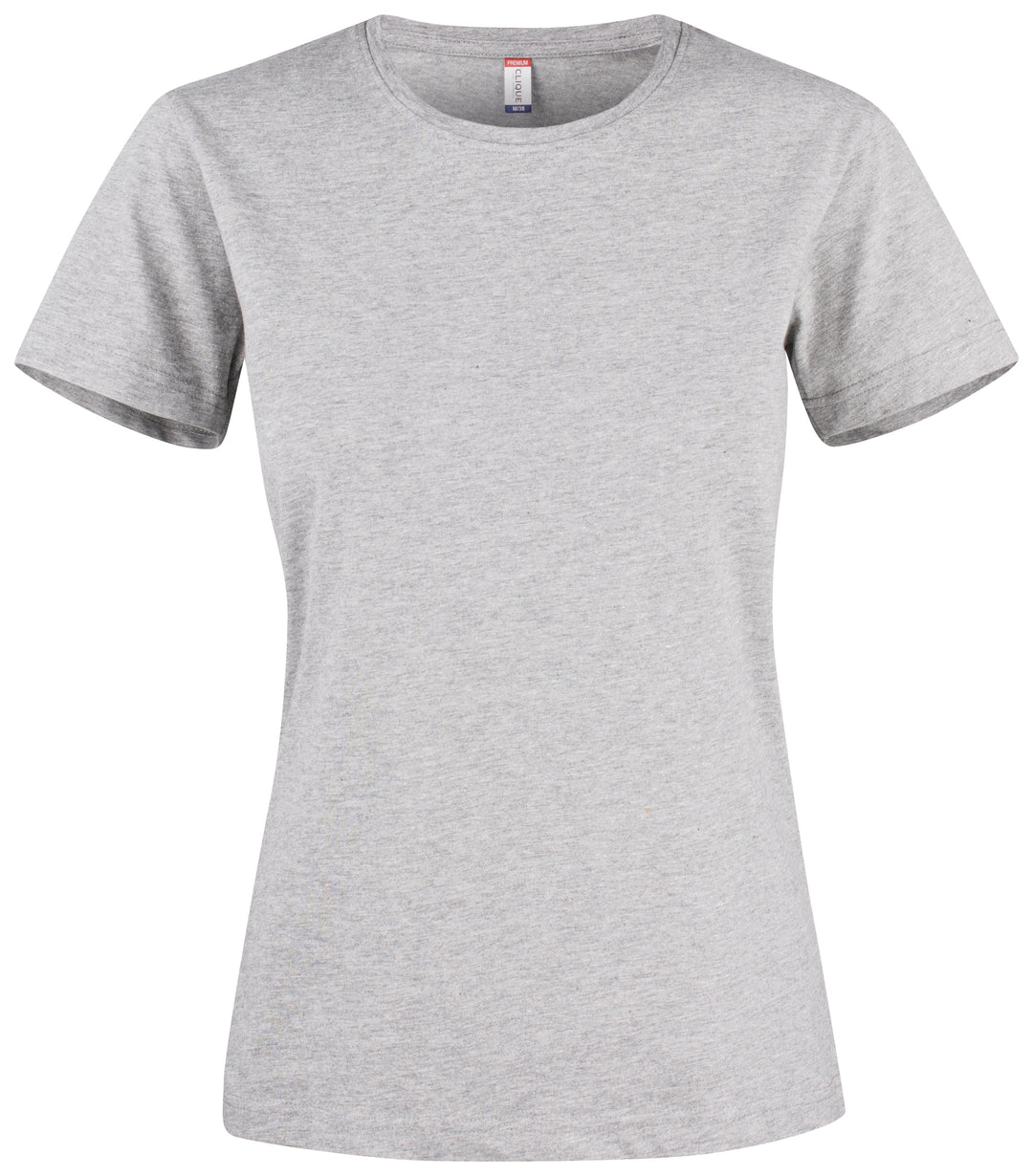 T-skjorte Clique Premium Fashion-T Dame – uten trykk – Gråmelert