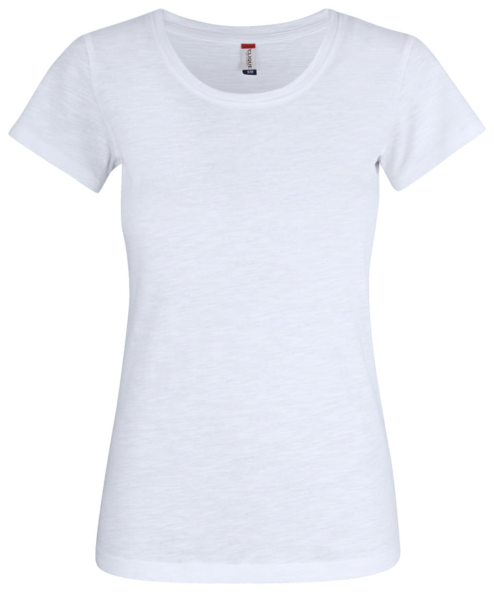 T-skjorte Clique Slub-T Dame – uten trykk – Hvit