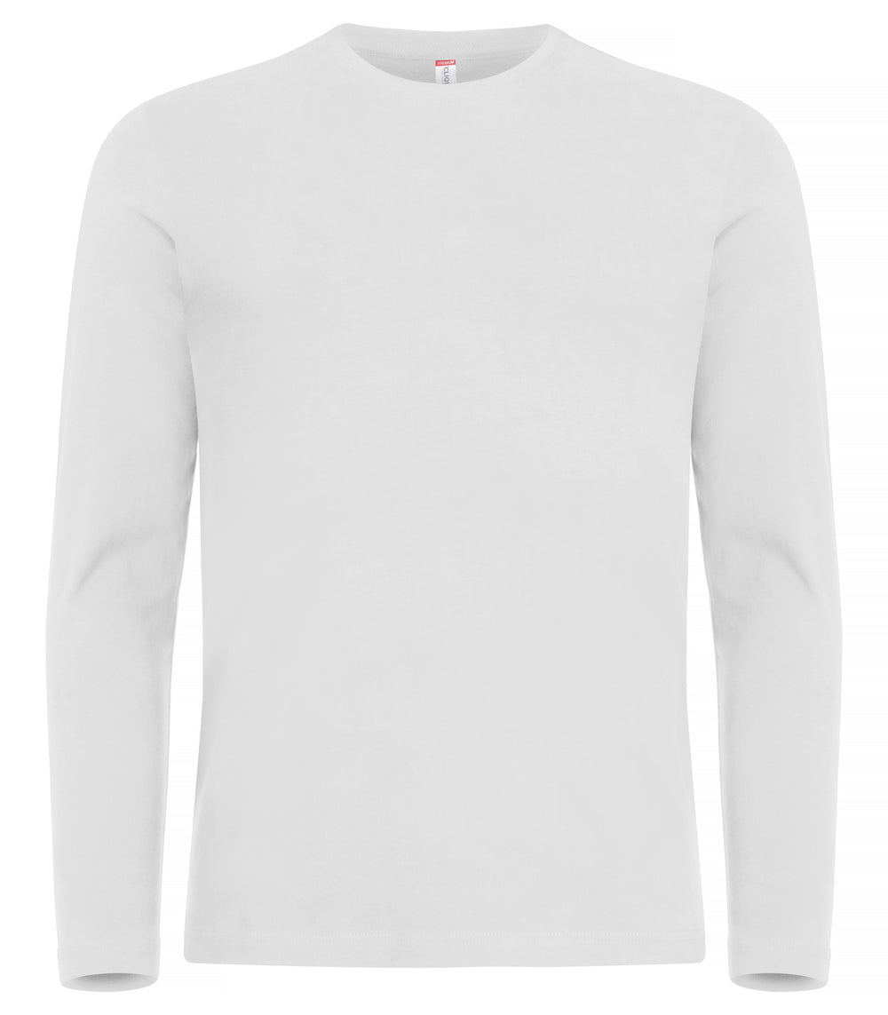 T-skjorte Clique Premium Fashion-T L/S Herre – uten trykk – Hvit