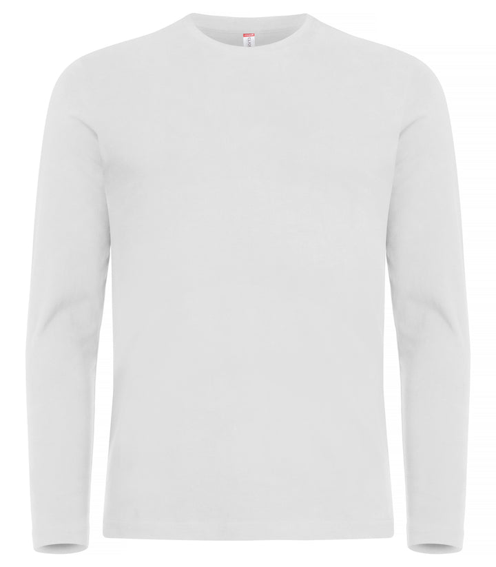 T-skjorte Clique Premium Fashion-T L/S Herre – uten trykk – Hvit
