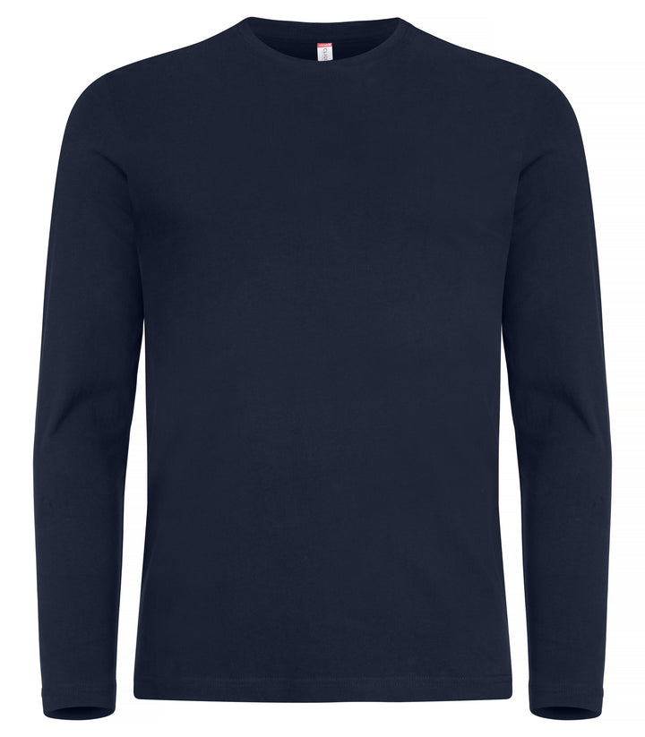 T-skjorte Clique Premium Fashion-T L/S Herre – uten trykk – Marineblå