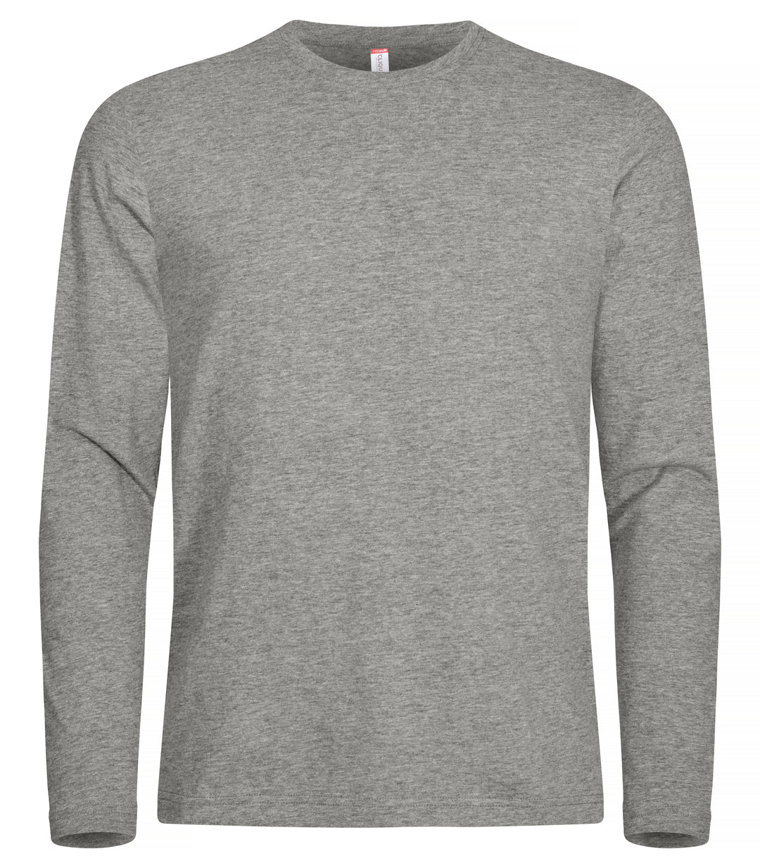 T-skjorte Clique Premium Fashion-T L/S Herre – uten trykk – Gråmelert