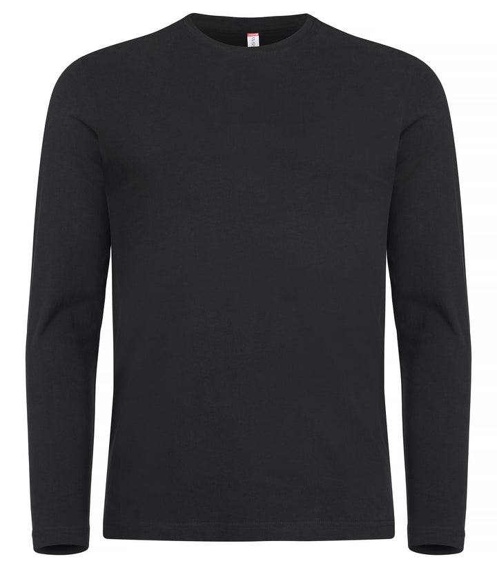 T-skjorte Clique Premium Fashion-T L/S Herre – uten trykk – Sort