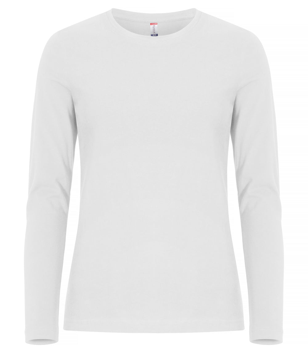 T-skjorte Clique Premium Fashion-T L/S Dame – uten trykk – Hvit