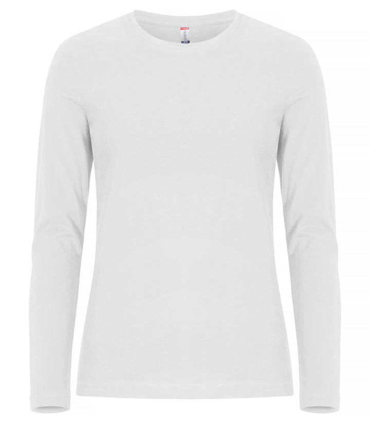 T-skjorte Clique Premium Fashion-T L/S Dame – uten trykk – Hvit