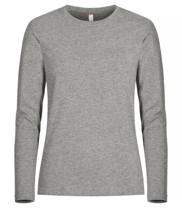 T-skjorte Clique Premium Fashion-T L/S Dame – uten trykk – Gråmelert