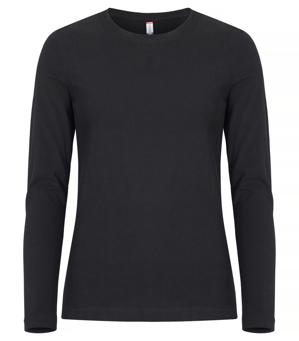 T-skjorte Clique Premium Fashion-T L/S Dame – uten trykk – Sort
