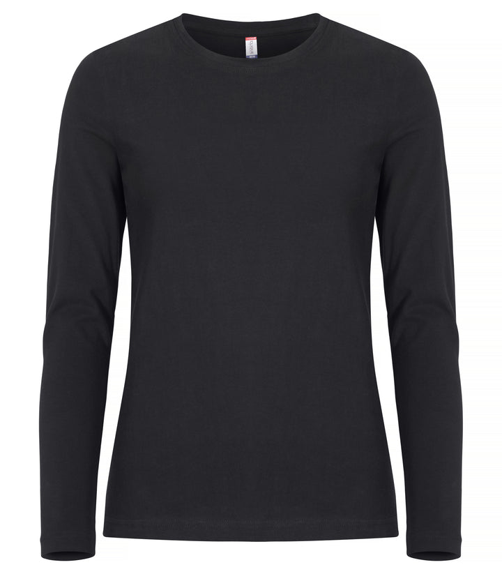 T-skjorte Clique Premium Fashion-T L/S Dame – uten trykk – Sort