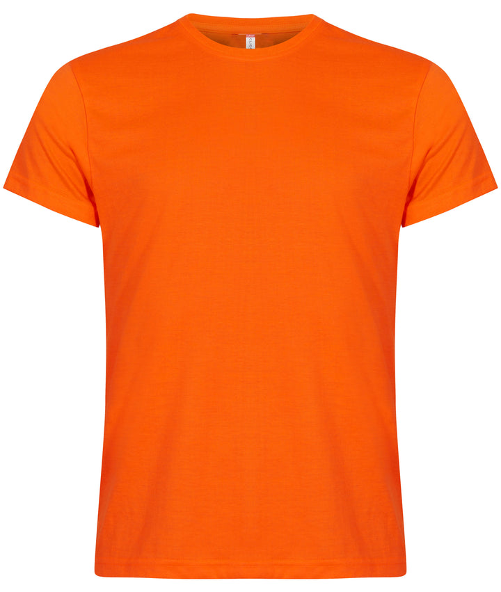 T-skjorte Clique New Classic-T Herre – uten trykk – Synlighetsoransje