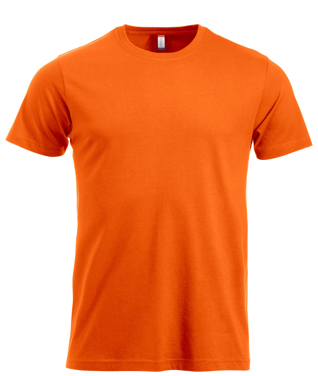 T-skjorte Clique New Classic-T Herre – uten trykk – Blodoransje