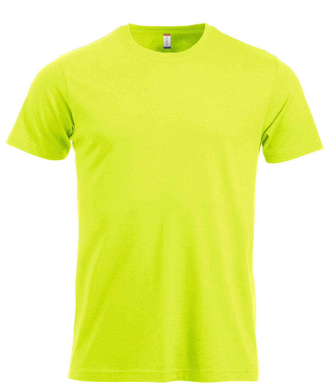 T-skjorte Clique New Classic-T Herre – uten trykk – Synlighetsgrønn