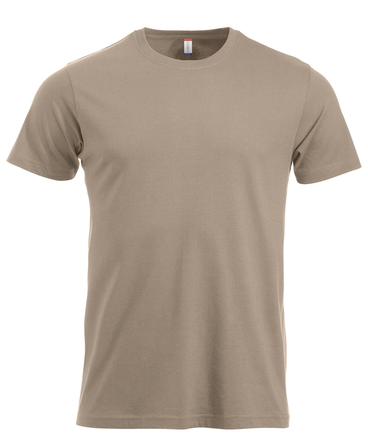 T-skjorte Clique New Classic-T Herre – uten trykk – Caffè latte