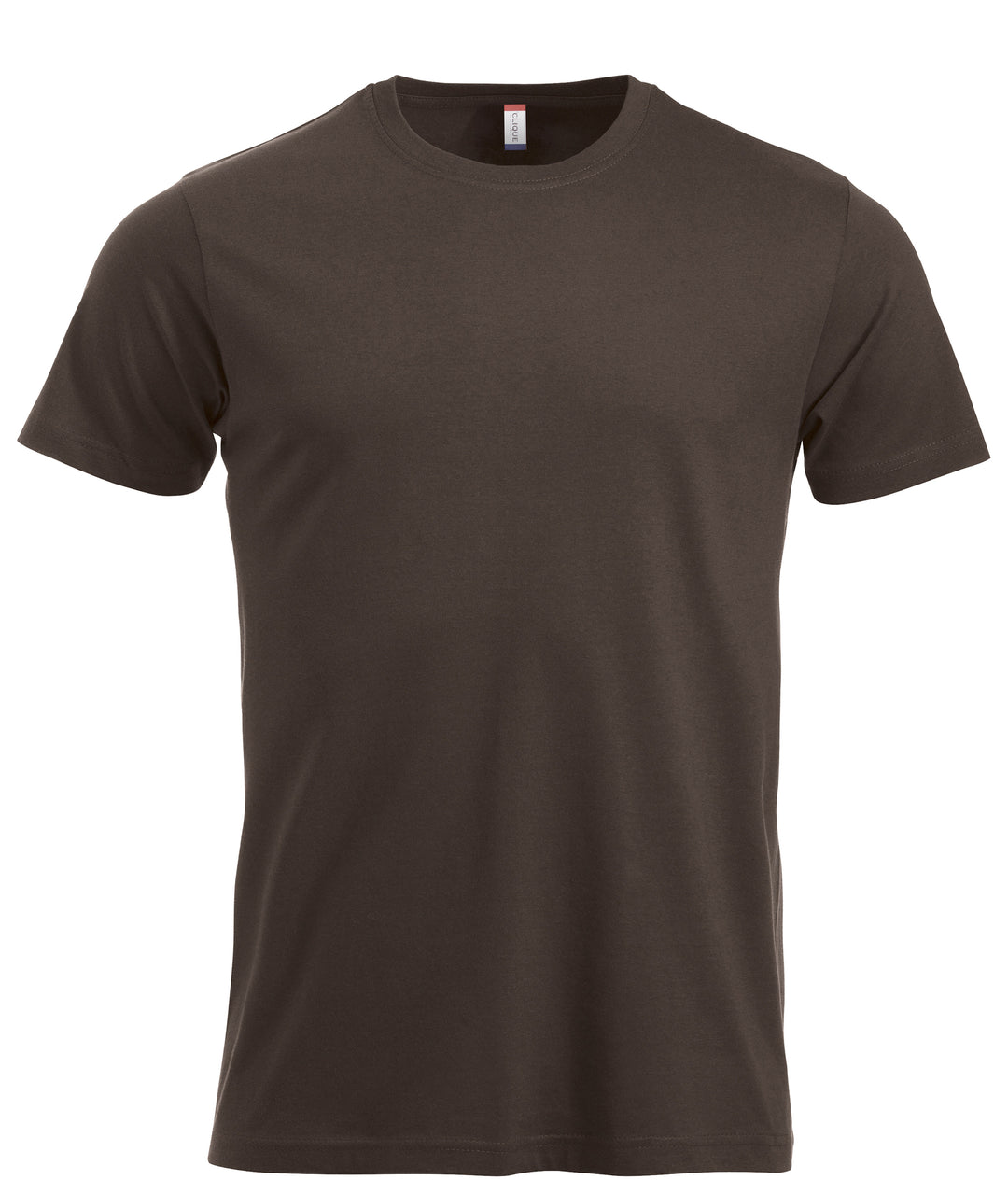 T-skjorte Clique New Classic-T Herre – uten trykk – Mørk mokka