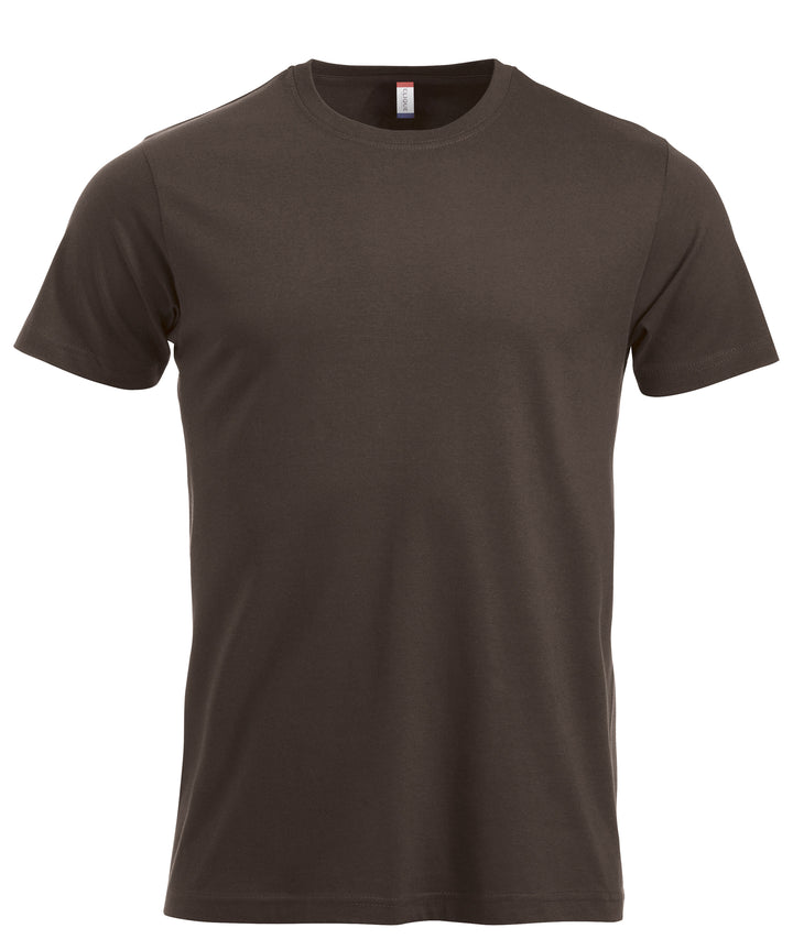 T-skjorte Clique New Classic-T Herre – uten trykk – Mørk mokka