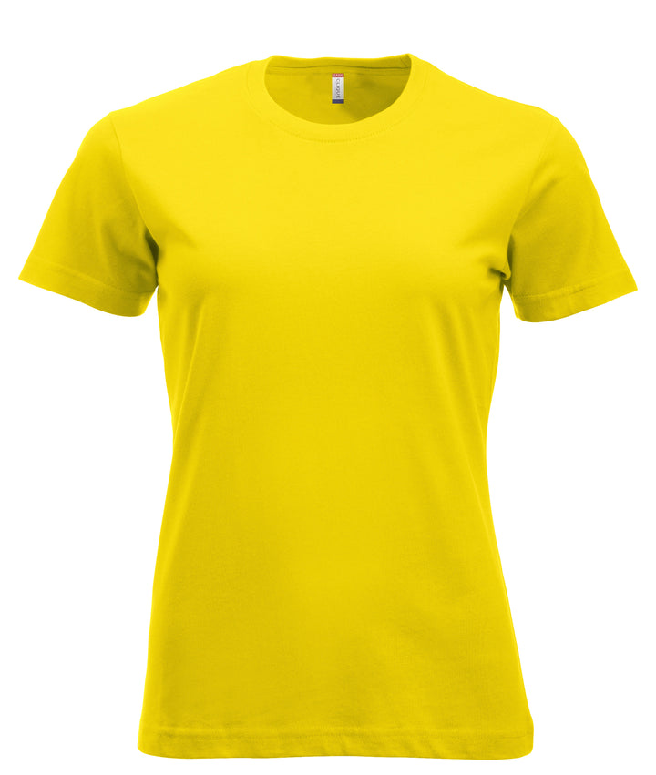T-skjorte Clique New Classic-T Dame – uten trykk – Sitrongul