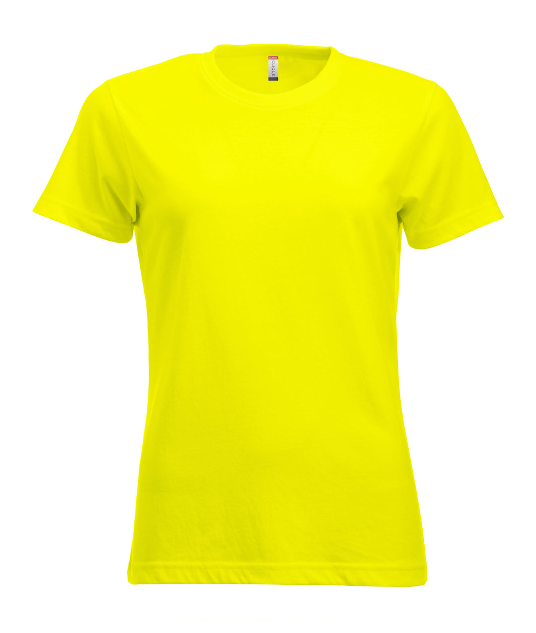 T-skjorte Clique New Classic-T Dame – uten trykk – Synlighetsgul