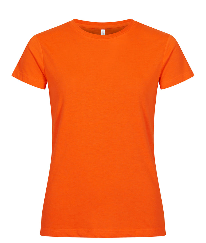 T-skjorte Clique New Classic-T Dame – uten trykk – Synlighetsoransje