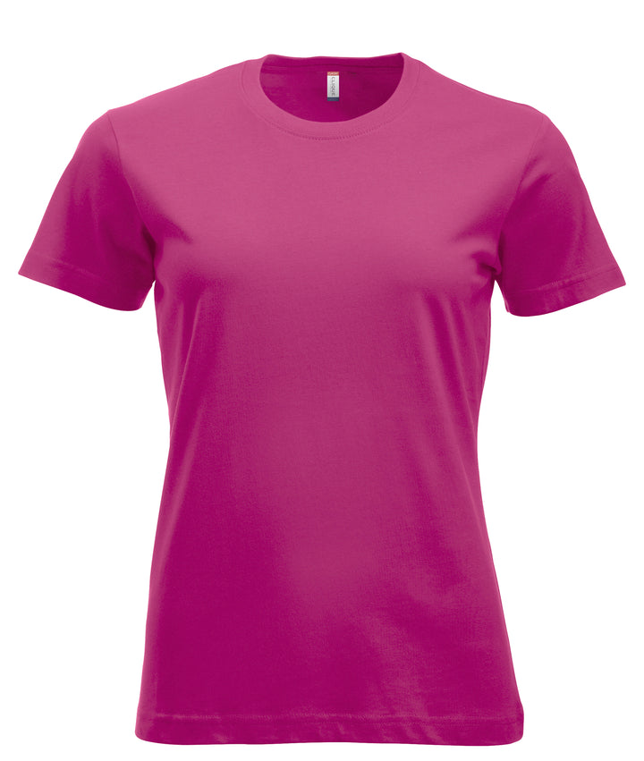 T-skjorte Clique New Classic-T Dame – uten trykk – Cerise