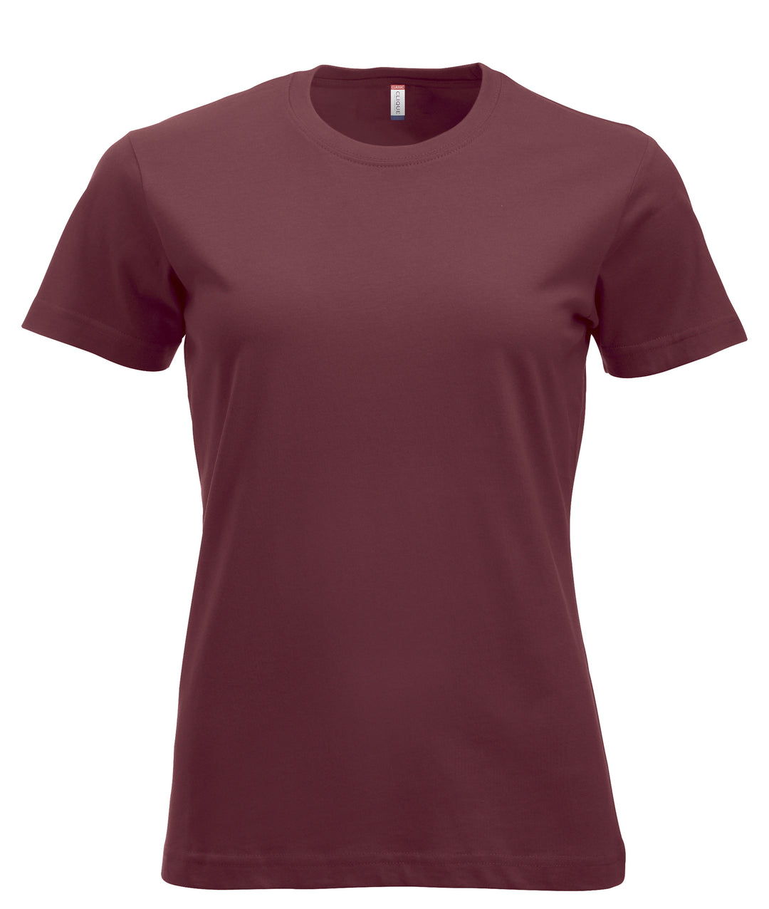 T-skjorte Clique New Classic-T Dame – uten trykk – Burgunder