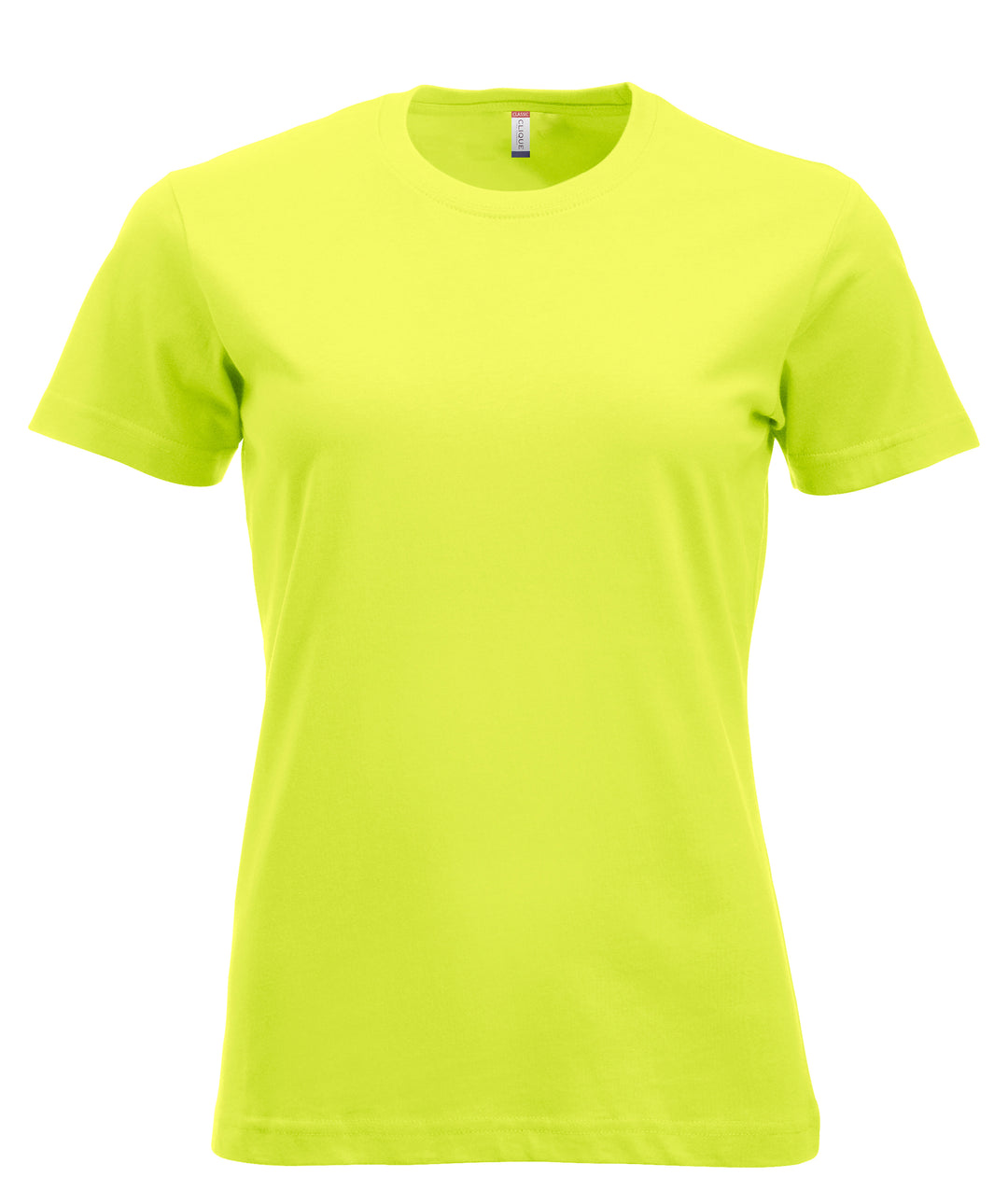 T-skjorte Clique New Classic-T Dame – uten trykk – Synlighetsgrønn