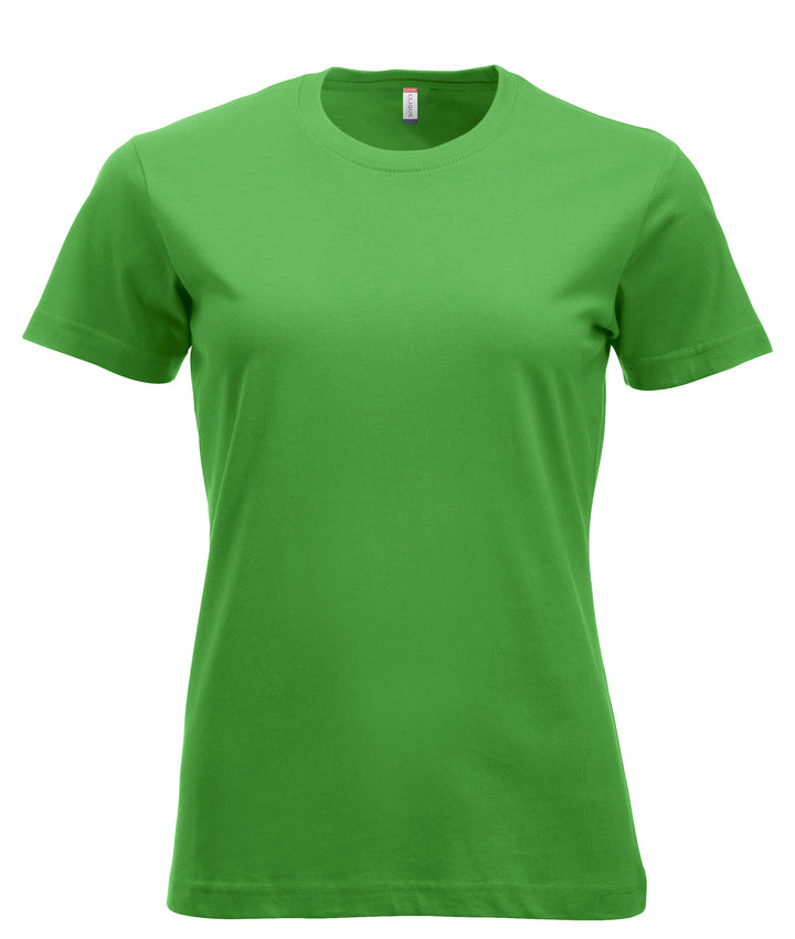 T-skjorte Clique New Classic-T Dame – uten trykk – Eplegrønn