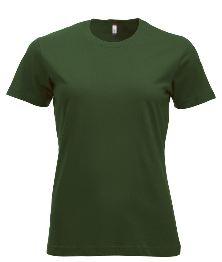 T-skjorte Clique New Classic-T Dame – uten trykk – Flaskegrønn