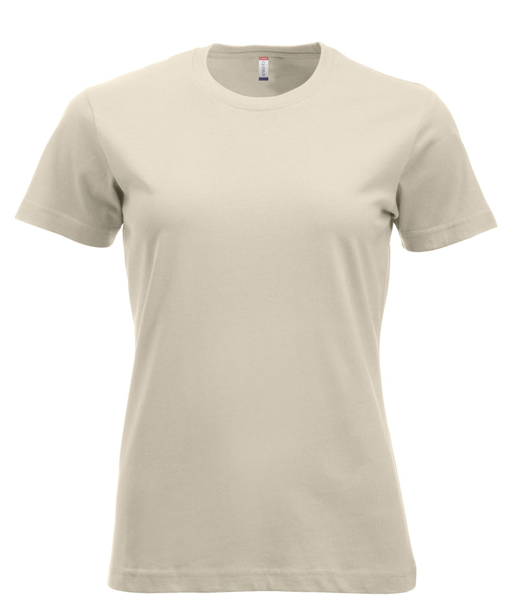T-skjorte Clique New Classic-T Dame – uten trykk – Lys khaki