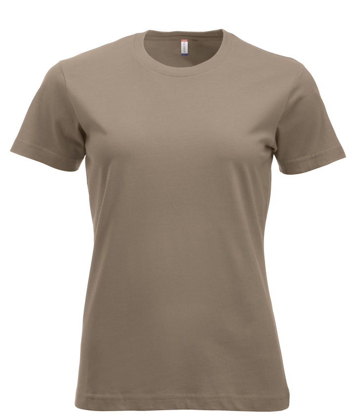 T-skjorte Clique New Classic-T Dame – uten trykk – Caffè latte