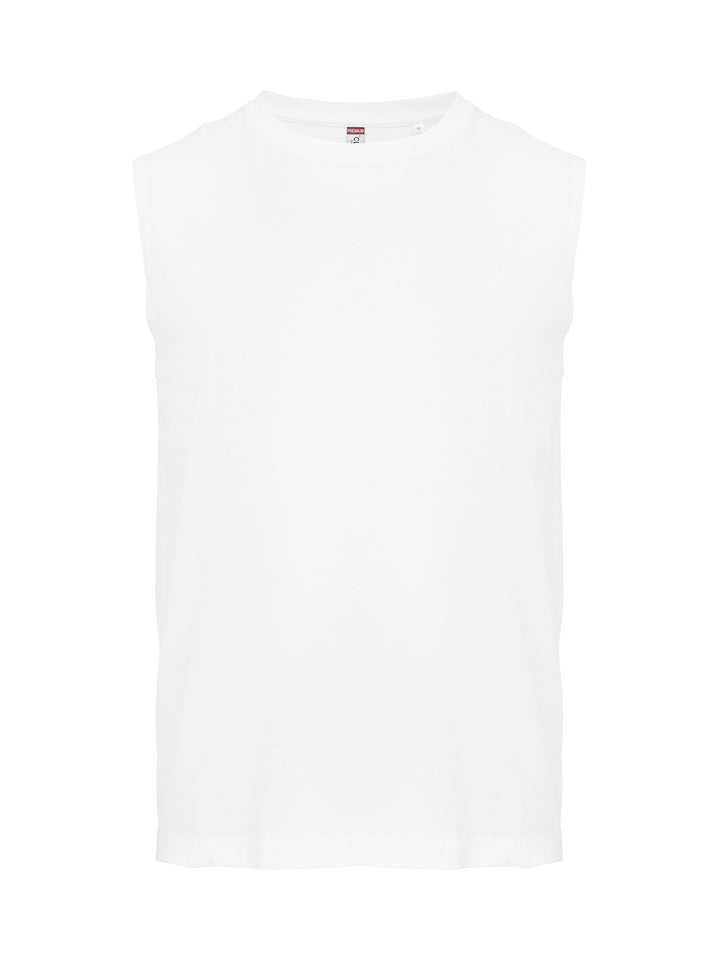 T-skjorte Clique Sleeveless Herre – uten trykk – Hvit