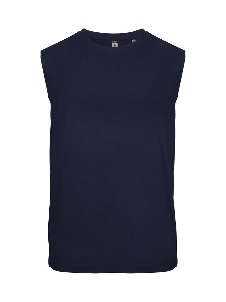 T-skjorte Clique Sleeveless Herre – uten trykk – Marineblå