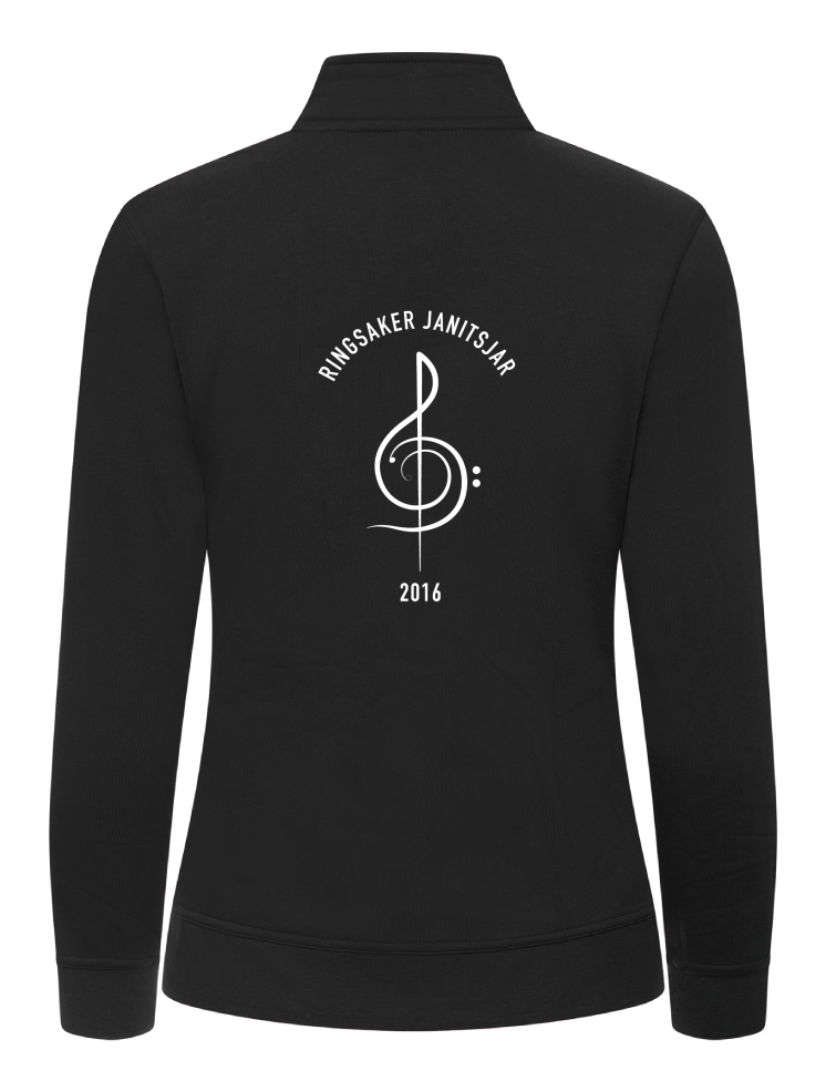 Cardigan Basic Dame Ringsaker Janitsjar med logo på rygen