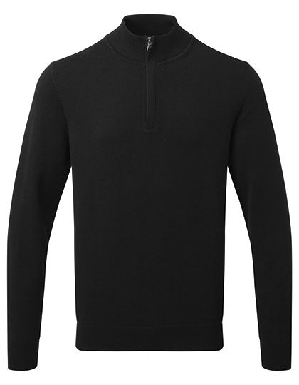 Asquith &amp; Fox AQ048 strikkegenser herre i sort, uten logo