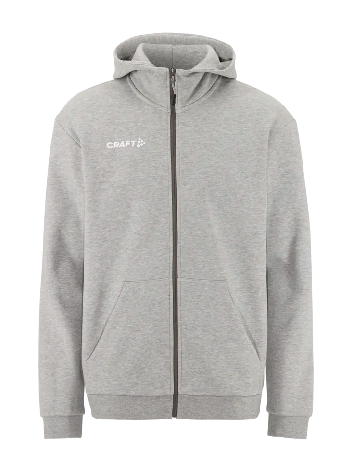 Community 2.0 Logo Fz Hoodie Herre – Grey melange