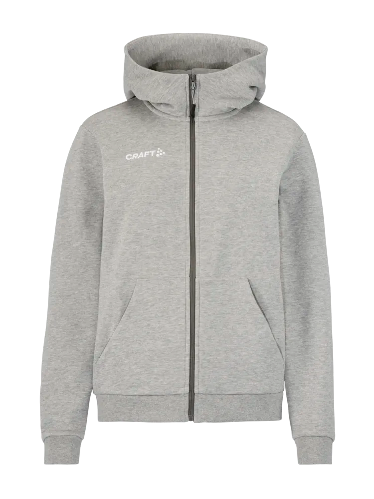 Community 2.0 Logo Fz Hoodie Dame – Grey melange