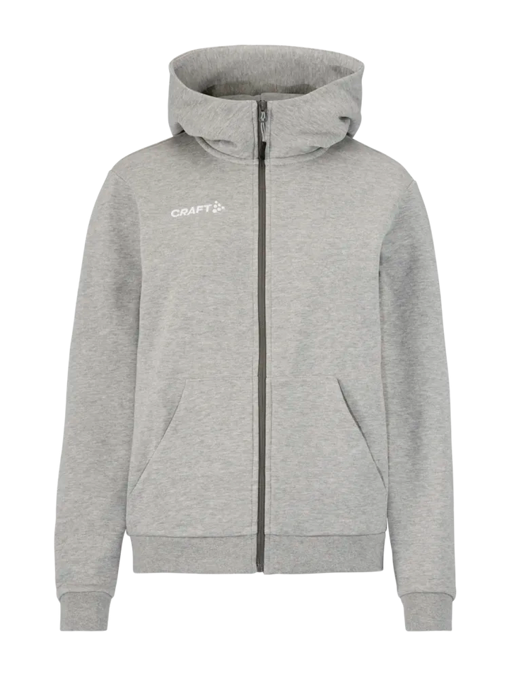 Community 2.0 Logo Fz Hoodie Dame – Grey melange
