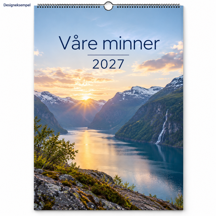 Designeksempel: Fotokalender 2027 med personlig omslag