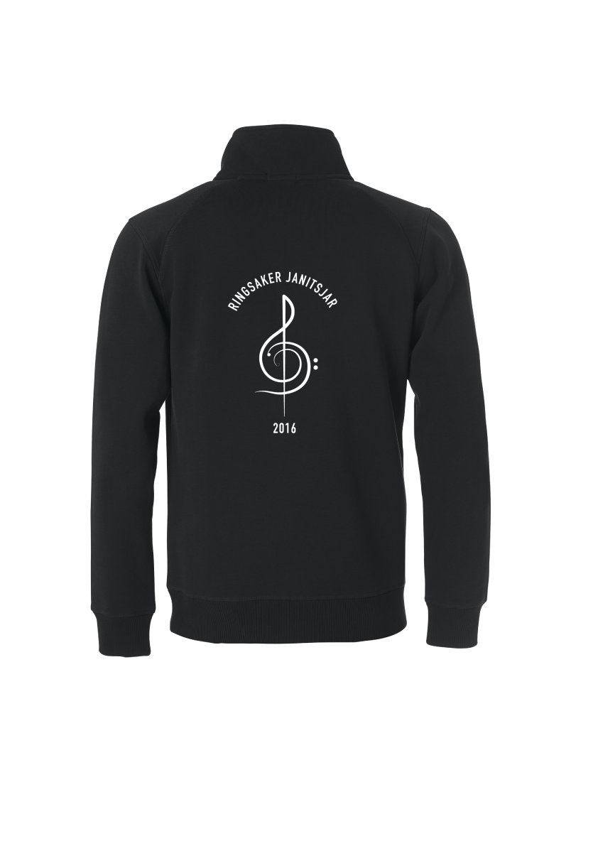 Half Zip Genser unisex Ringsaker Janitsjar med logo på ryggen
