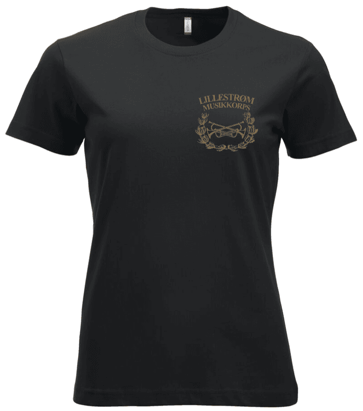 T-skjorte liten logo Dame Lillestrøm Musikkorps