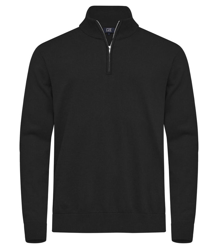 Oakville half-zip strikkegenser herre i sort, uten logo