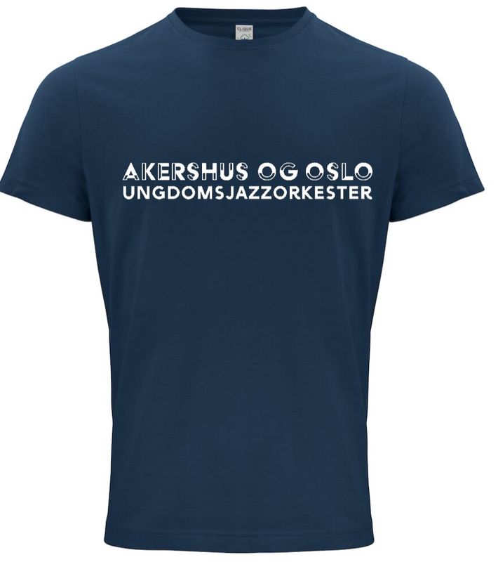 T-skjorte Herre Økologisk Akershus og Oslo Ungdomsjazzorkester