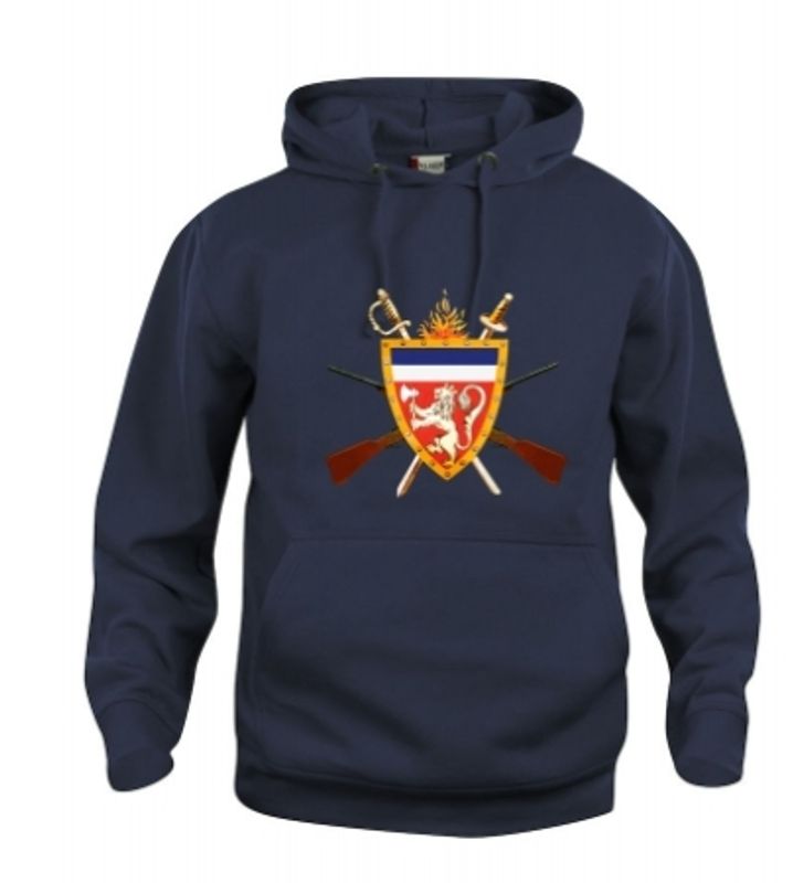 Hettegenser unisex Farget logo Sydnæs Bataljon