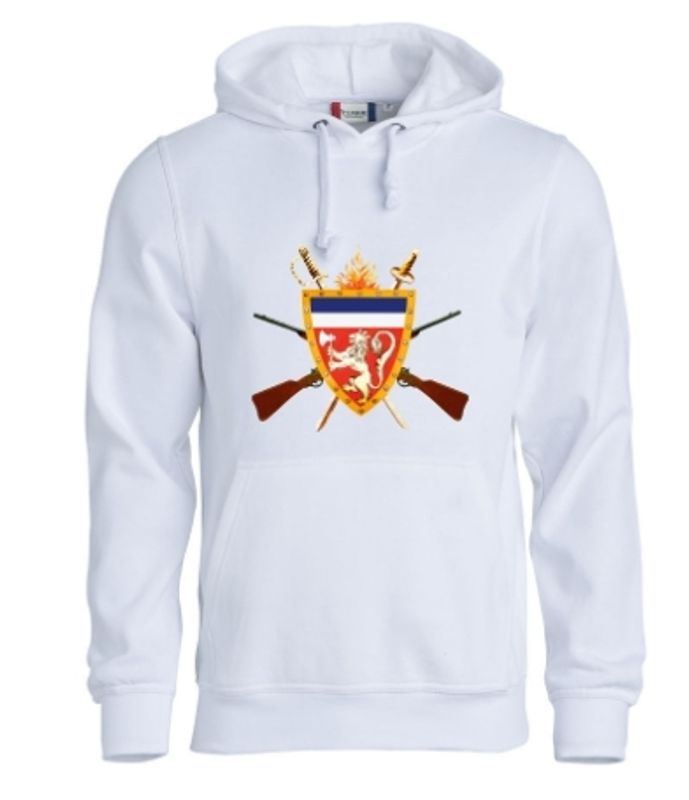 Hettegenser unisex Farget logo Sydnæs Bataljon