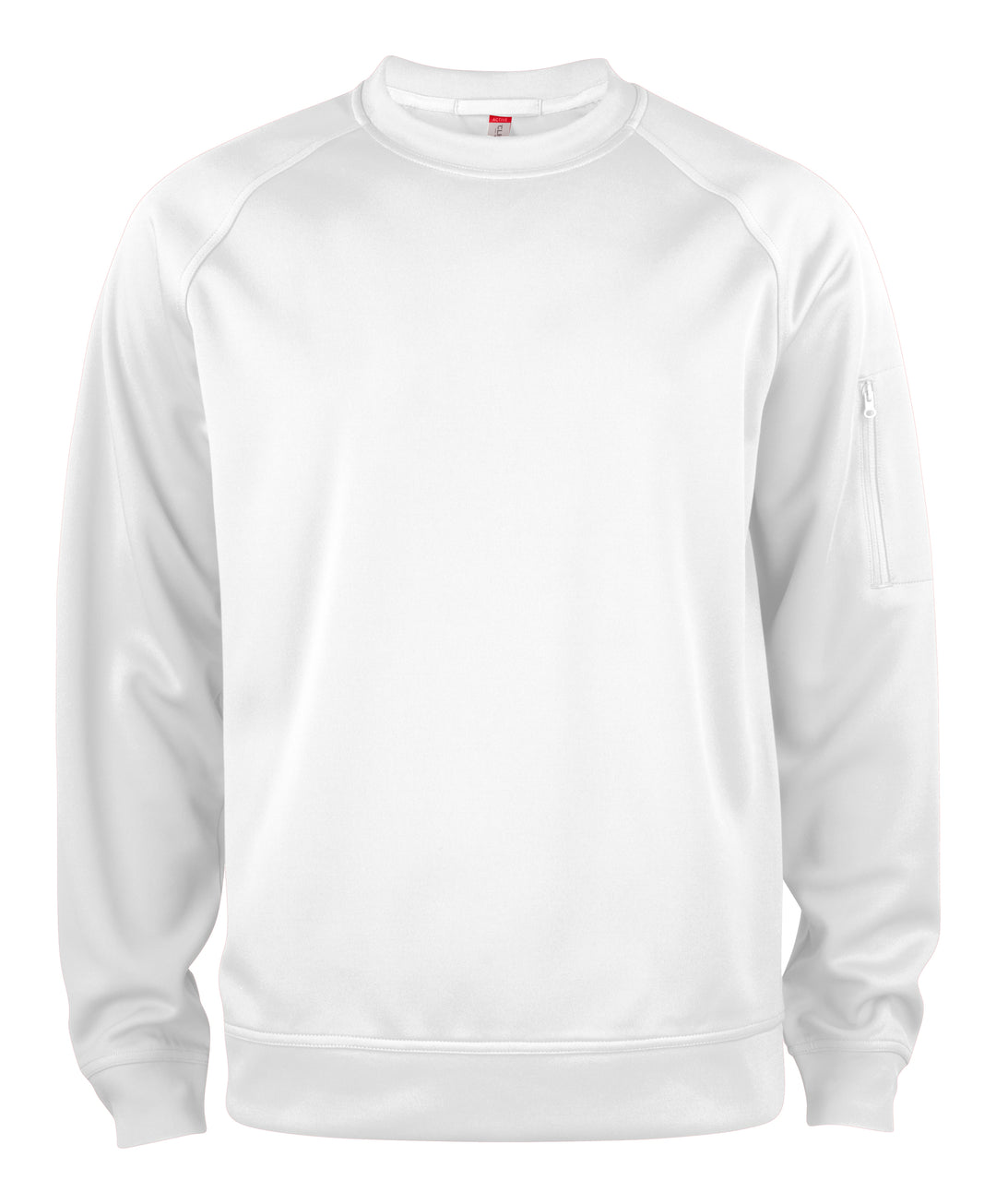 Collegegenser Clique Basic Active Roundneck Herre – uten trykk – Hvit